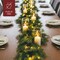 Pre-Lit Cedar Cypress Christmas Garland w/ Twinkling LEDs, Realistic Indoor Holiday Decor for Door, Mantle, Battery